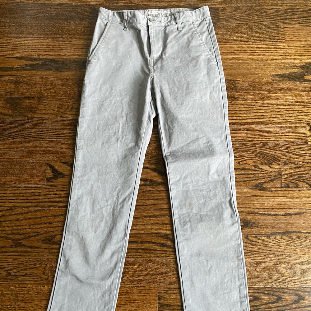 Boys size 12 SLIM Old Navy Gray Twill Pants with Adjustable Waist